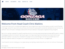 Tablet Screenshot of gonzagasoccer.com